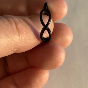 Black infinity design costume ring